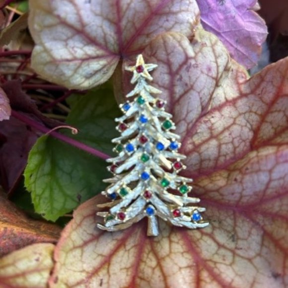 HOLIDAY🎄🎄ART Arthur Pepper Rhinestone Christmas Tree BROOCH - Picture 3 of 7
